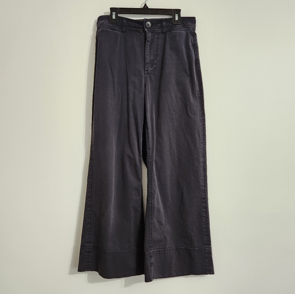 SOLD 🌟 Everlane Black The Lightweight Wide-Leg Crop Chino Pants Size 0 - Picture 2 of 16